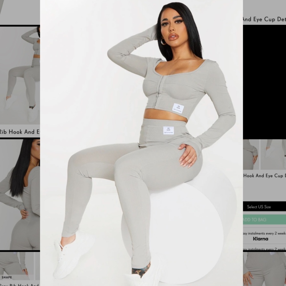 Ribbed Crop Top & leggings set